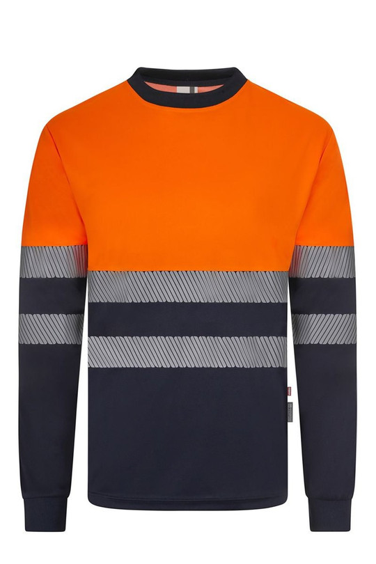 Velilla 305635 - Long sleeve two-tone recycled polyester T-shirt with segmented tape
