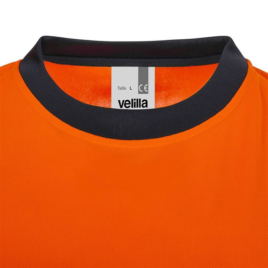 Velilla 305635 - Long sleeve two-tone recycled polyester T-shirt with segmented tape