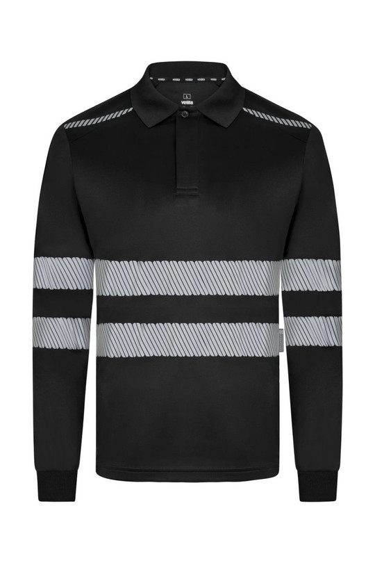 Velilla 355502 - Long-sleeve polo shirt with segmented tape