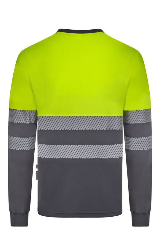 Velilla 305619 - Long sleeve two-tone cotton T-shirt with segmented tape