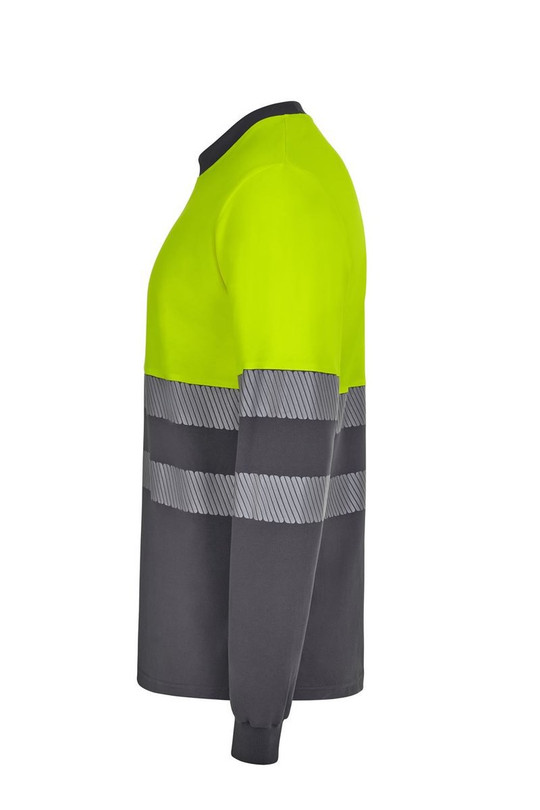 Velilla 305619 - Long sleeve two-tone cotton T-shirt with segmented tape