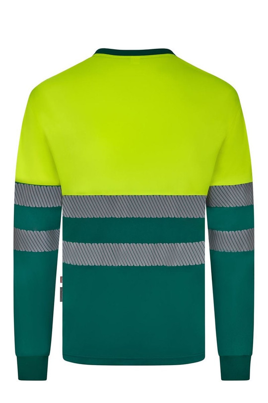 Velilla 305619 - Long sleeve two-tone cotton T-shirt with segmented tape