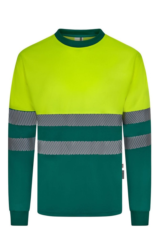 Velilla 305619 - Long sleeve two-tone cotton T-shirt with segmented tape