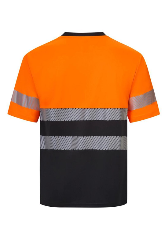 Velilla 305633 - Kortærmet T-shirt i tofarvet genanvendt polyester med segmenteret tape