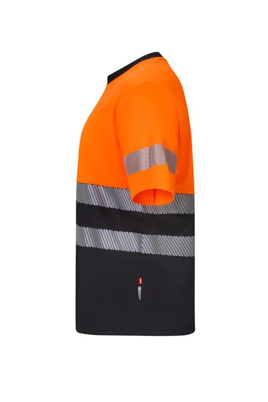 Velilla 305633 - Kortærmet T-shirt i tofarvet genanvendt polyester med segmenteret tape