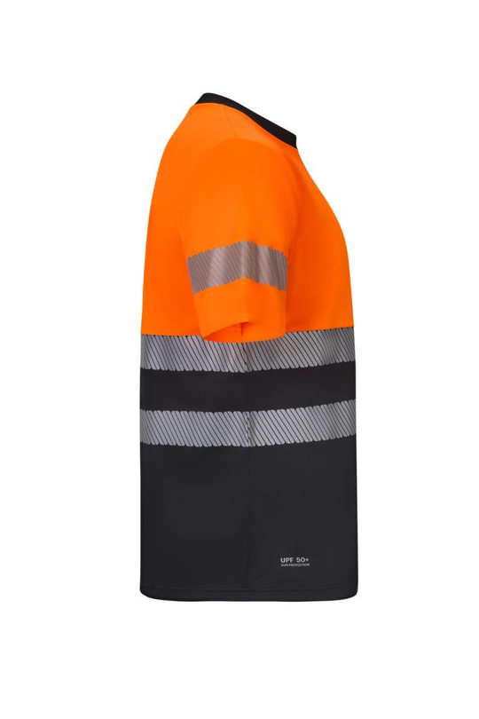 Velilla 305633 - Kortærmet T-shirt i tofarvet genanvendt polyester med segmenteret tape