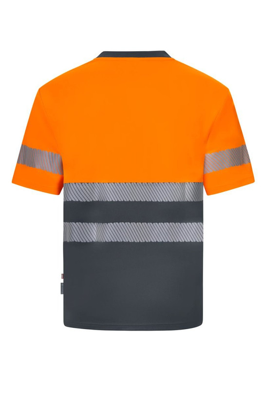 Velilla 305633 - Zweifarbiges Shirt aus recyceltes Polyester mit kurzen Ärmeln und segmentierten Streifen