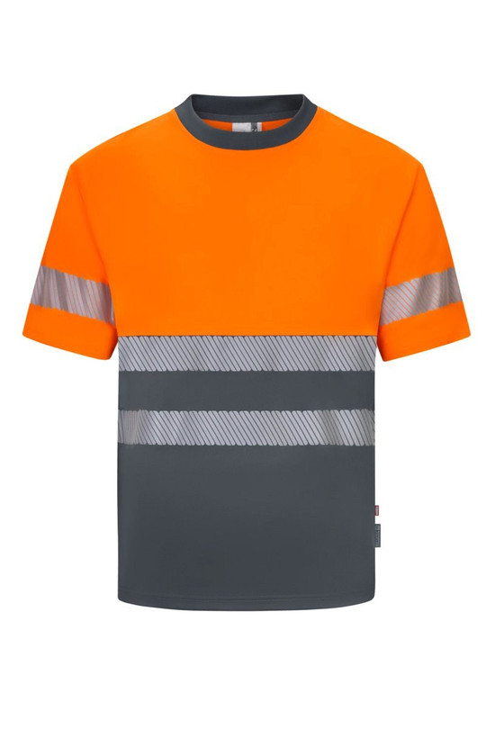 Velilla 305633 - Zweifarbiges Shirt aus recyceltes Polyester mit kurzen Ärmeln und segmentierten Streifen