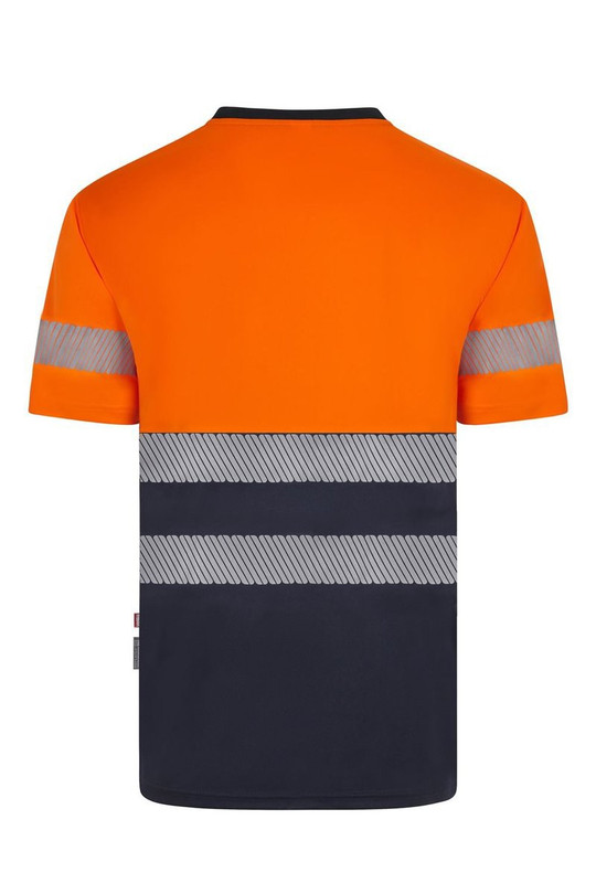 Velilla 305633 - Short sleeve two-tone recycled polyester T-shirt with segmented tape