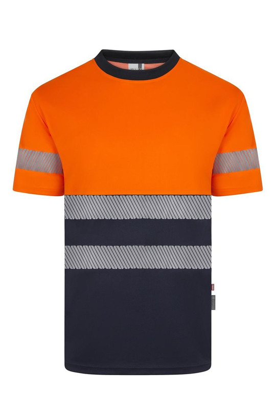 Velilla 305633 - Short sleeve two-tone recycled polyester T-shirt with segmented tape