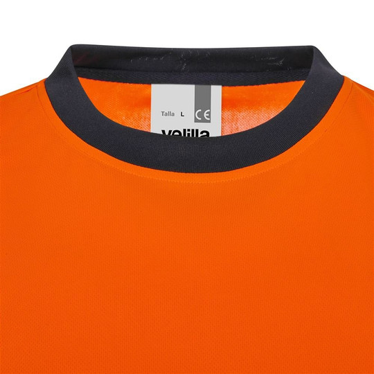 Velilla 305633 - Short sleeve two-tone recycled polyester T-shirt with segmented tape