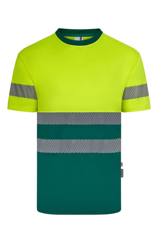 Velilla 305633 - Short sleeve two-tone recycled polyester T-shirt with segmented tape