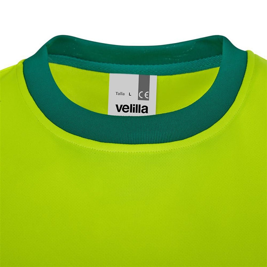 Velilla 305633 - Short sleeve two-tone recycled polyester T-shirt with segmented tape