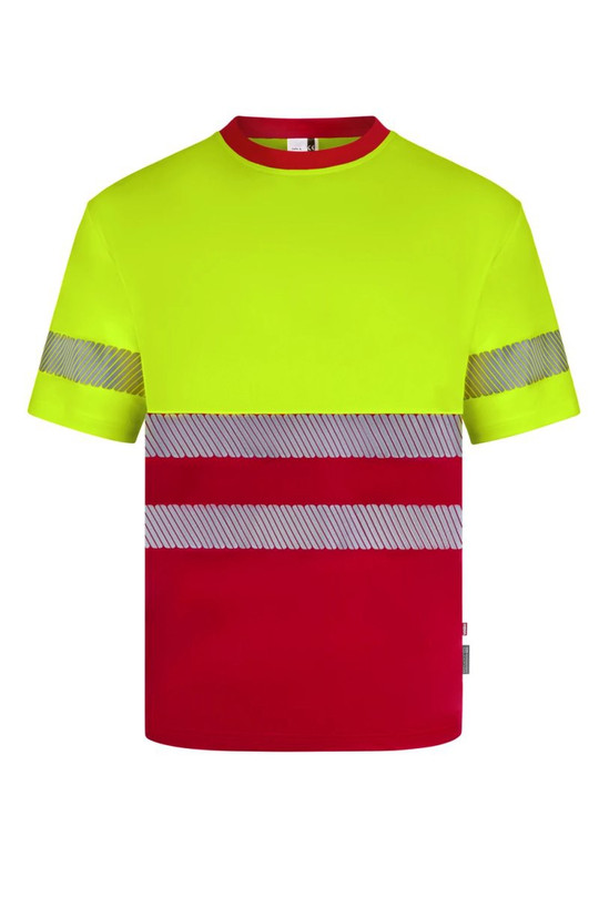 Velilla 305633 - Short sleeve two-tone recycled polyester T-shirt with segmented tape