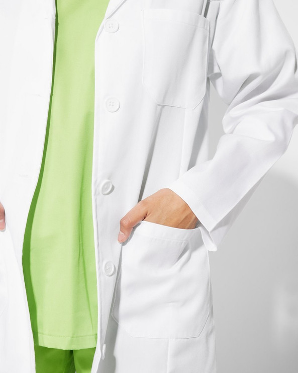 Roly BA9093 - VACCINE WOMAN Fartuch laboratoryjny damski z kołnierzem