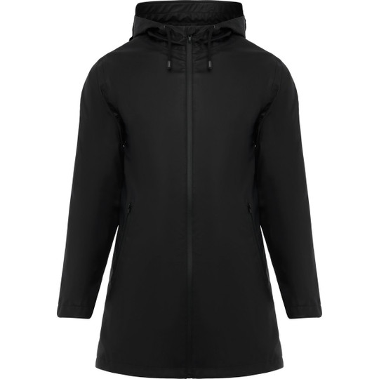 Roly CB5202 - SITKA WOMAN Waterproof raincoat with fixed hood and intergrated visor slightly fitted at the waist