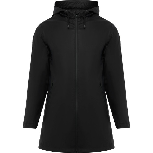 Roly CB5202 - SITKA WOMAN Waterproof raincoat with fixed hood and intergrated visor slightly fitted at the waist