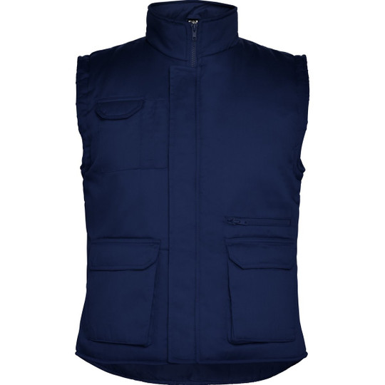 Roly CC5067 - ALMANZOR Gewatteerde werkbodywarmer met meerdere zakken en verlengde achterkant