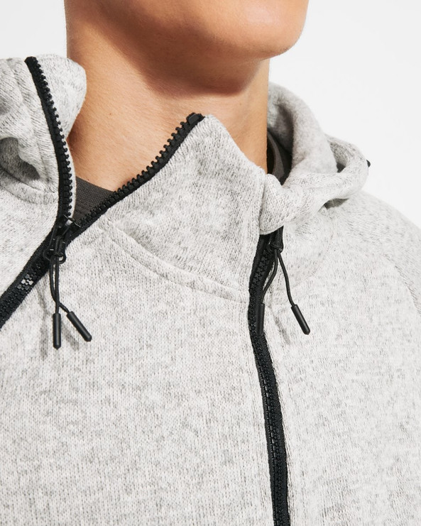 Roly CQ5064 - EVEREST Plush knitted sweat jacket with hood