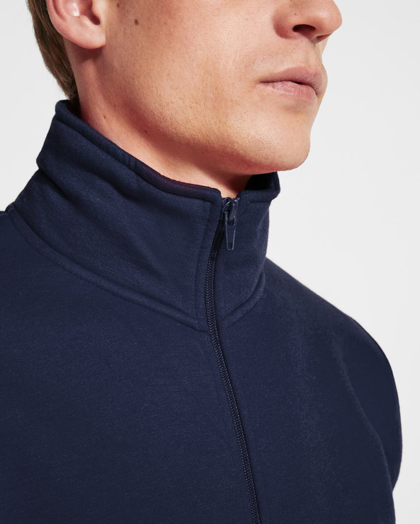 Roly CQ6439 - ULAN Unisex sweatshirt with front zip and high collar