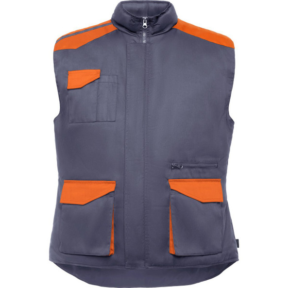 Roly CQ8414 - ARMADA Padded multi-pocket work vest with extended back