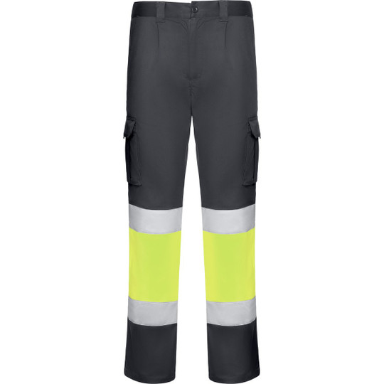 Roly HV9312 - DAILY STRETCH HV Hochsichtbare zweifarbige lange Hosen mit mehreren Taschen