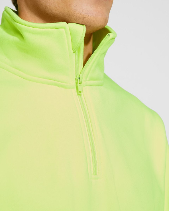 Roly HV9314 - SPICA High visibility mid-zip sweatshirt