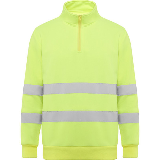 Roly HV9314 - SPICA High visibility mid-zip sweatshirt