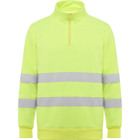 Roly HV9314 - SPICA High visibility mid-zip sweatshirt