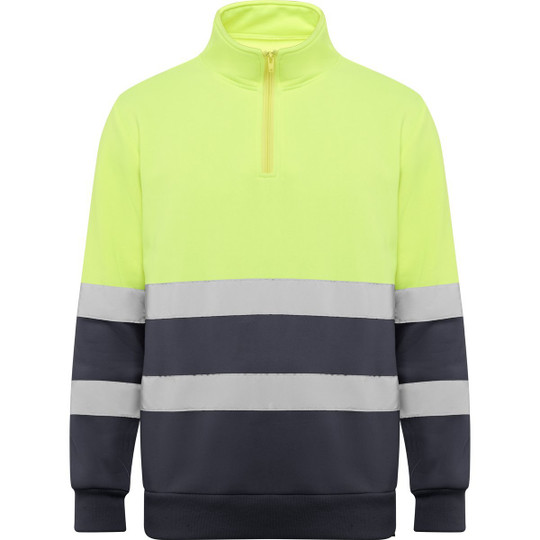 Roly HV9314 - SPICA High visibility mid-zip sweatshirt
