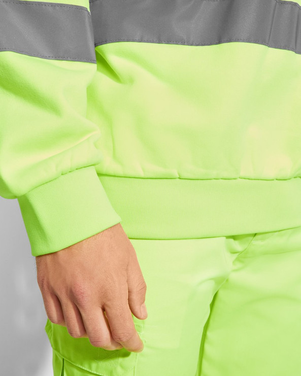 Roly HV9314 - SPICA High visibility mid-zip sweatshirt