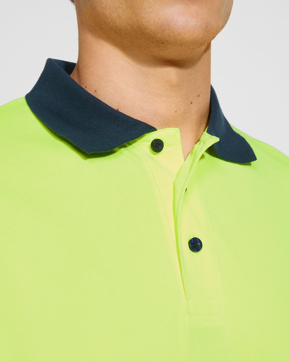 Roly HV9315 - VEGA High visibility two-tone short-sleeved polo shirt