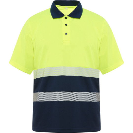 Roly HV9315 - VEGA High visibility two-tone short-sleeved polo shirt