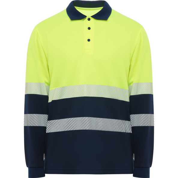 Roly HV9316 - VEGA LS High visibility two-tone long-sleeved polo shirt
