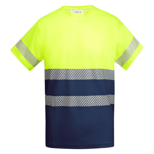 Roly HV9317 - TAURI Ademend goed zichtbaar T-shirt met korte mouwen