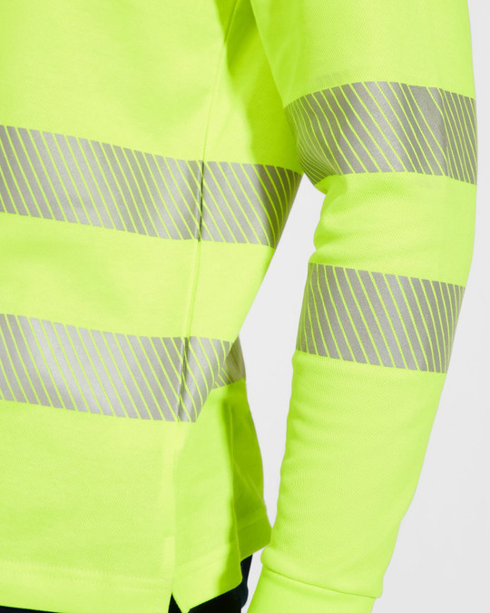 Roly HV9319 - ATRIO LS Breathable high-visibility long-sleeved polo shirt