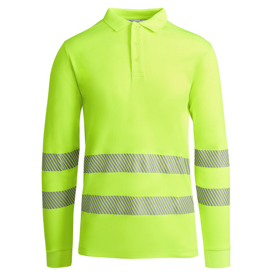 Roly HV9319 - ATRIO LS Breathable high-visibility long-sleeved polo shirt