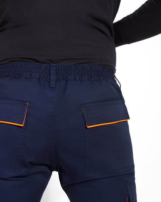 Roly HV9321 - ENIX Tweekleurige lange broek met hoge zichtbaarheid en meerdere zakken