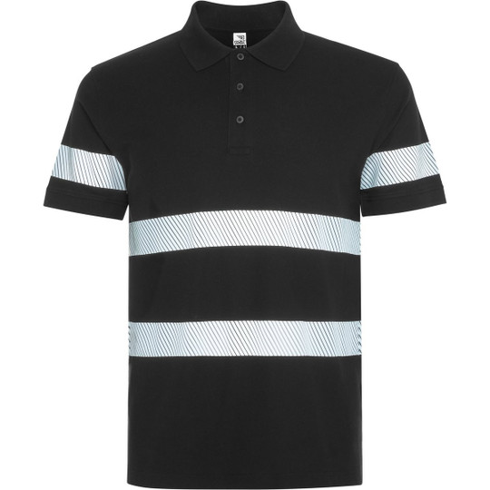 Roly HV9324 - FORAN Kurzärmeliges Poloshirt aus Piqué mit verbesserter Sichtbarkeit und Anti-Pilling-Behandlung