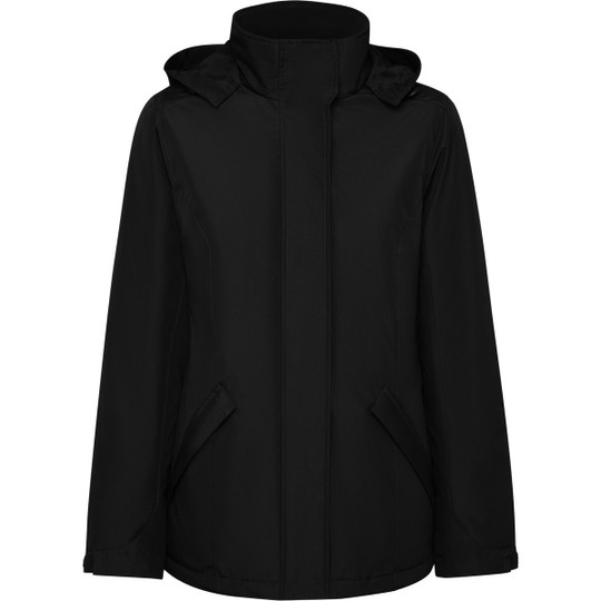 Roly PK5073 - AMERICA WOMAN Gewatteerde parka met afneembare capuchon en elastische verstellers