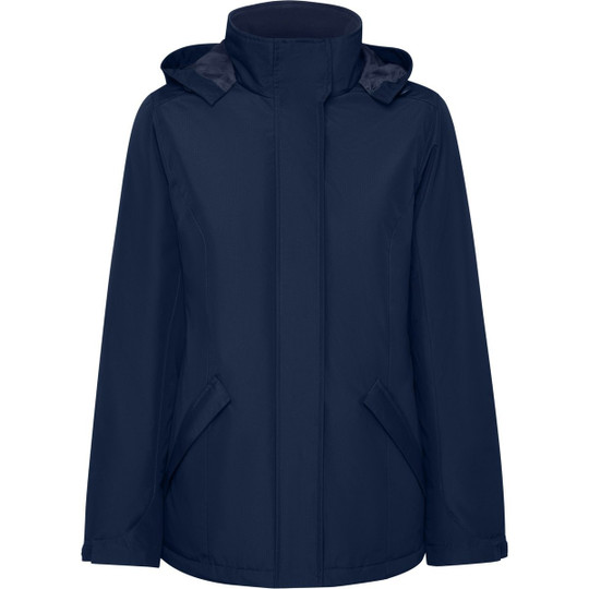 Roly PK5073 - AMERICA WOMAN Gewatteerde parka met afneembare capuchon en elastische verstellers