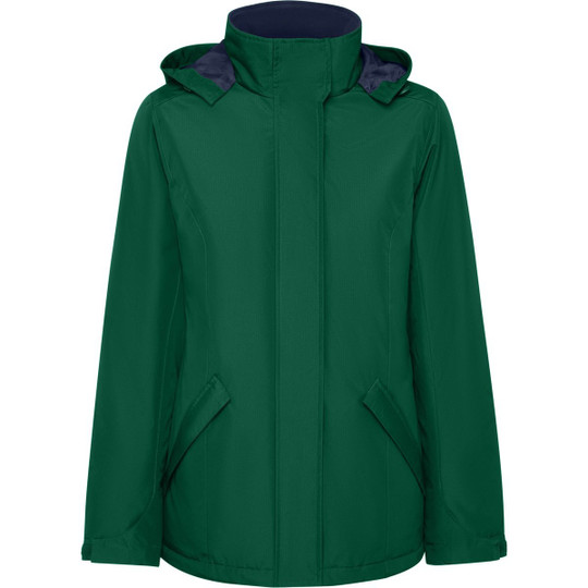 Roly PK5073 - AMERICA WOMAN Padded parka jacket with removable hood and elastic adjusters