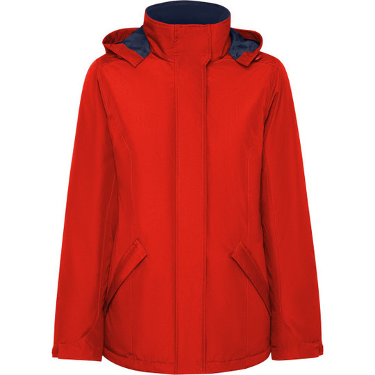 Roly PK5073 - AMERICA WOMAN Gepolsterte Parka-Jacke mit abnehmbarer Kapuze und elastischen Verschlüssen
