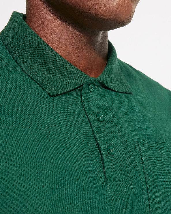 Roly PO6607 - CENTAURO PREMIUM Kurzärmeliges Poloshirt mit linker Brusttasche und Anti-Pilling-Behandlung