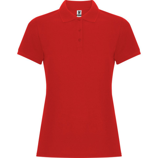 Roly PO6644 - PEGASO WOMAN PREMIUM Getailleerd poloshirt met korte mouwen van katoen met anti-pilling behandeling