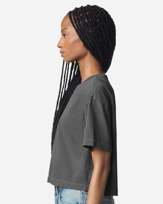 American Apparel 1302GD - Camiseta Cropped Pesada para Mujer Teñida en Prenda