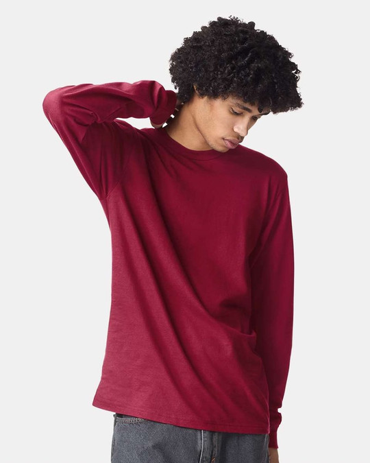 American Apparel 2007 - Camiseta de Manga Larga de Jersey Fino