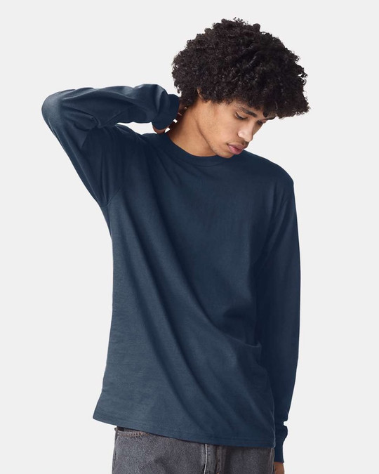 American Apparel 2007 - Camiseta de Manga Larga de Jersey Fino