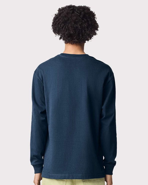 American Apparel 9410 - Camiseta de manga larga con bolsillo para unisex de peso súper pesado