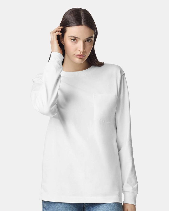 American Apparel 9410 - Unisex Super Heavyweight Long Sleeve Pocket Tee